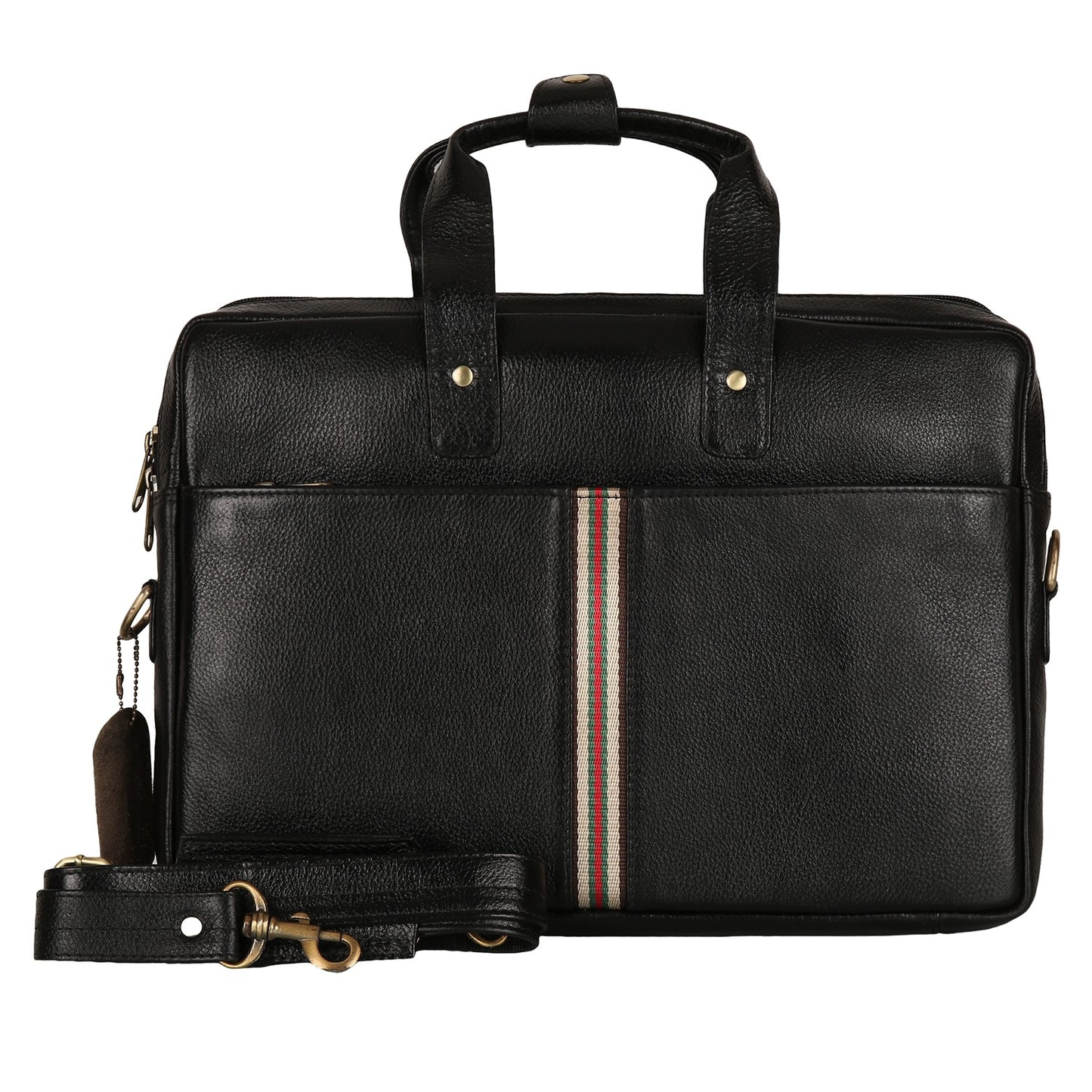 Classic Genuine Leather Laptop Bag for Men & Women | 15-Inch Work & Travel Laptop Briefcase