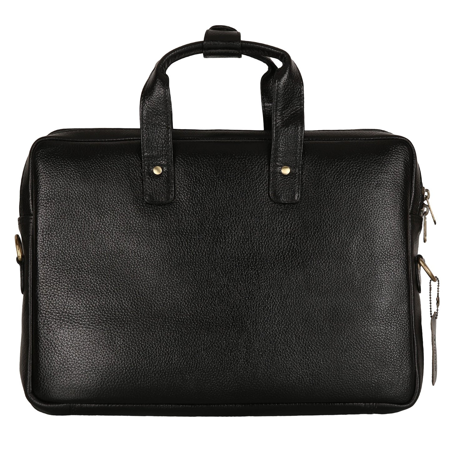 Classic Genuine Leather Laptop Bag for Men & Women | 15-Inch Work & Travel Laptop Briefcase