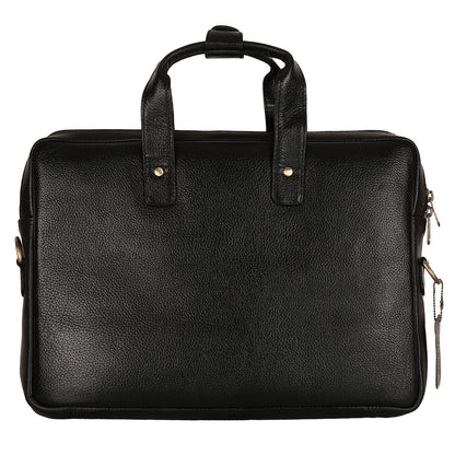 Classic Genuine Leather Laptop Bag for Men & Women | 15-Inch Work & Travel Laptop Briefcase