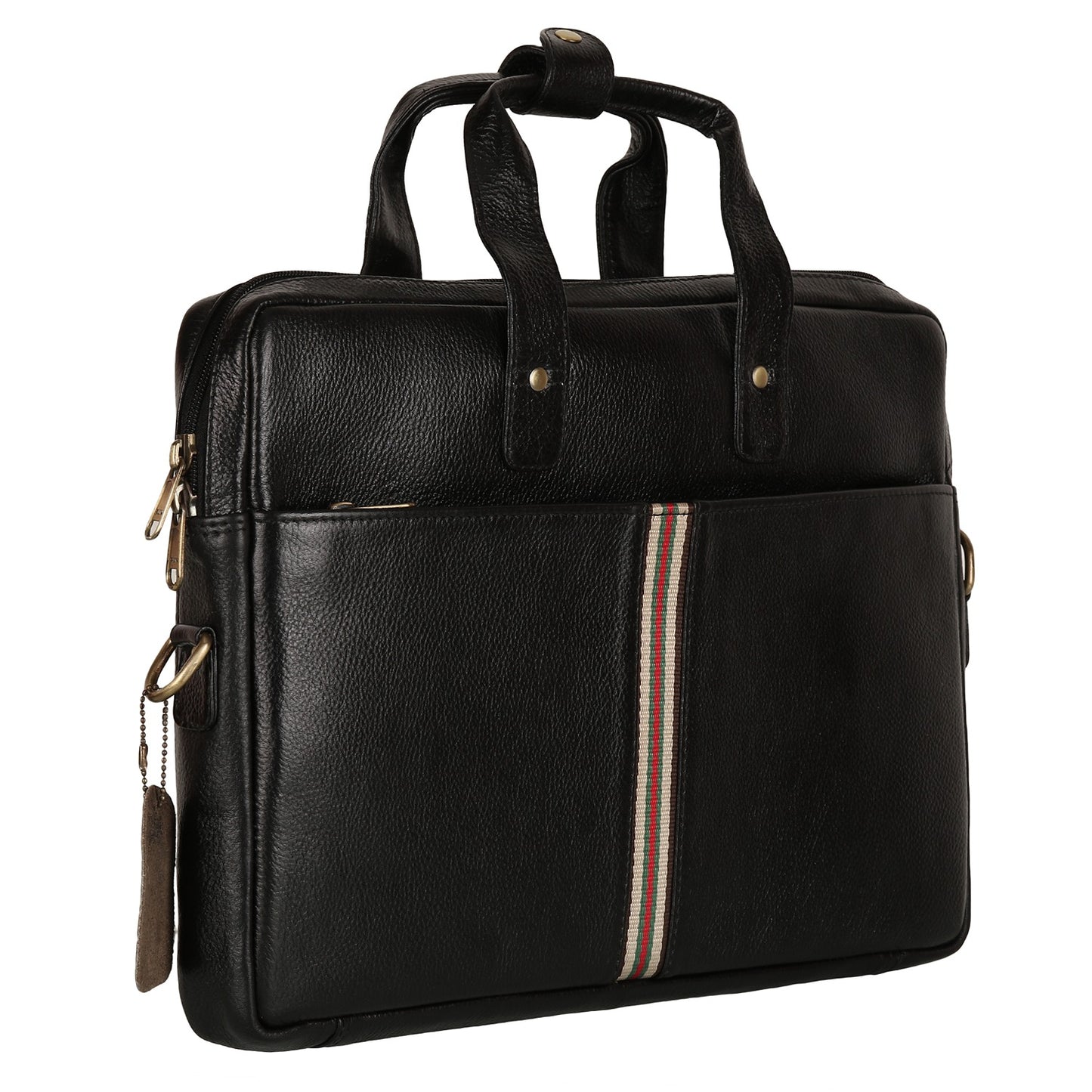 Classic Genuine Leather Laptop Bag for Men & Women | 15-Inch Work & Travel Laptop Briefcase