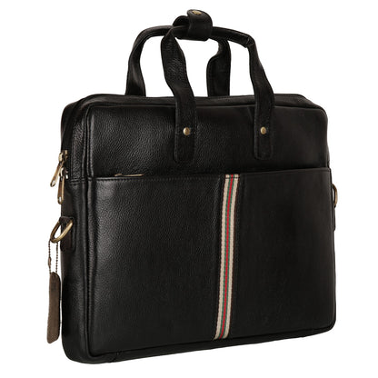 Classic Genuine Leather Laptop Bag for Men & Women | 15-Inch Work & Travel Laptop Briefcase